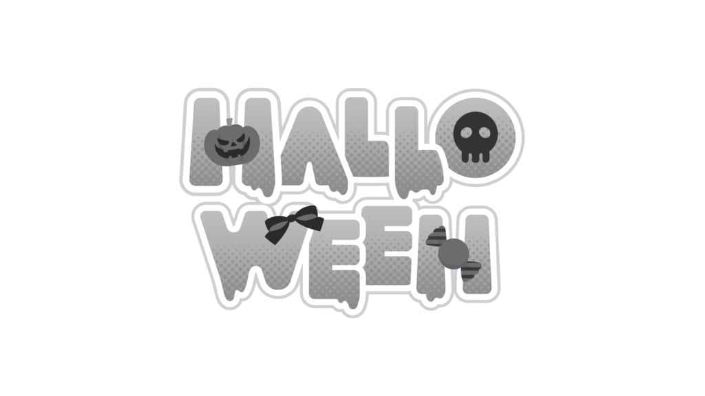 POPなハロウィンロゴ