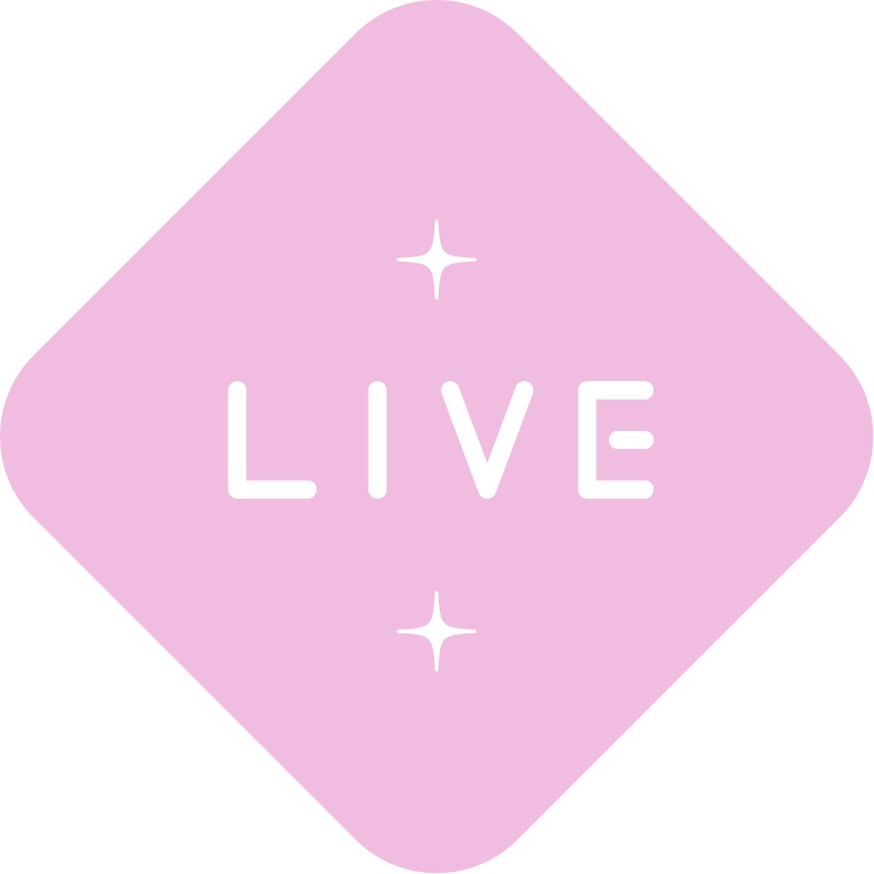 パステルカラーのLIVEアイコン