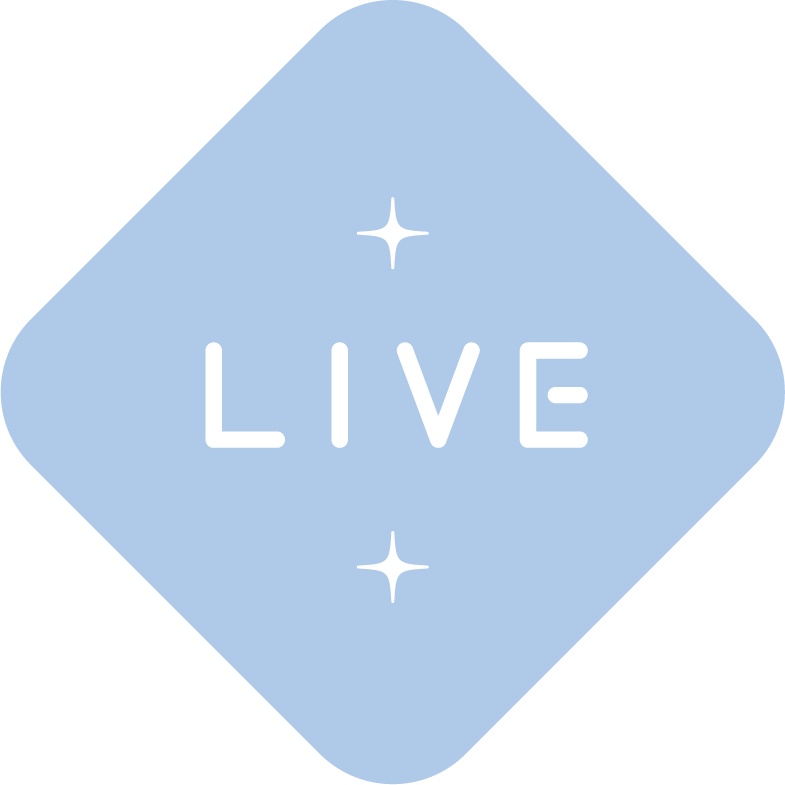 パステルカラーのLIVEアイコン