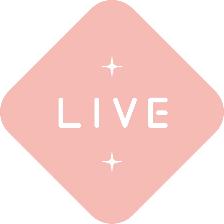 パステルカラーのLIVEアイコン