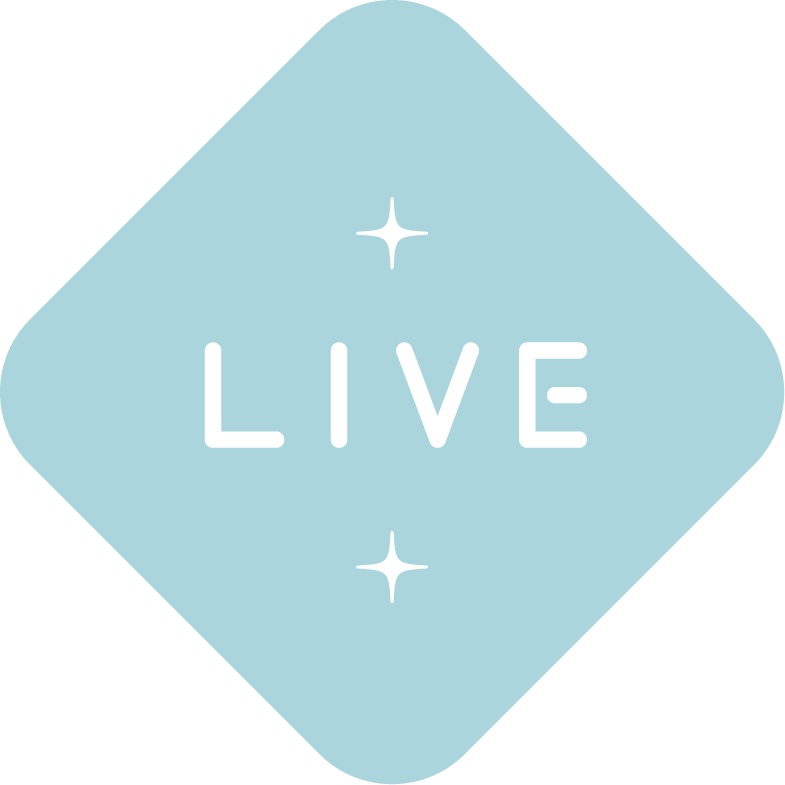 パステルカラーのLIVEアイコン