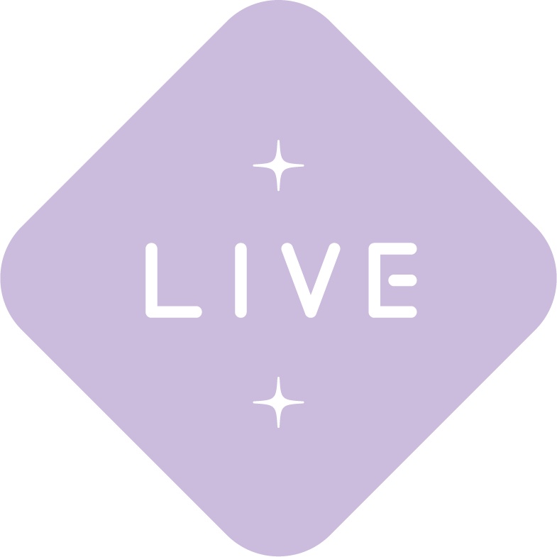 パステルカラーのLIVEアイコン
