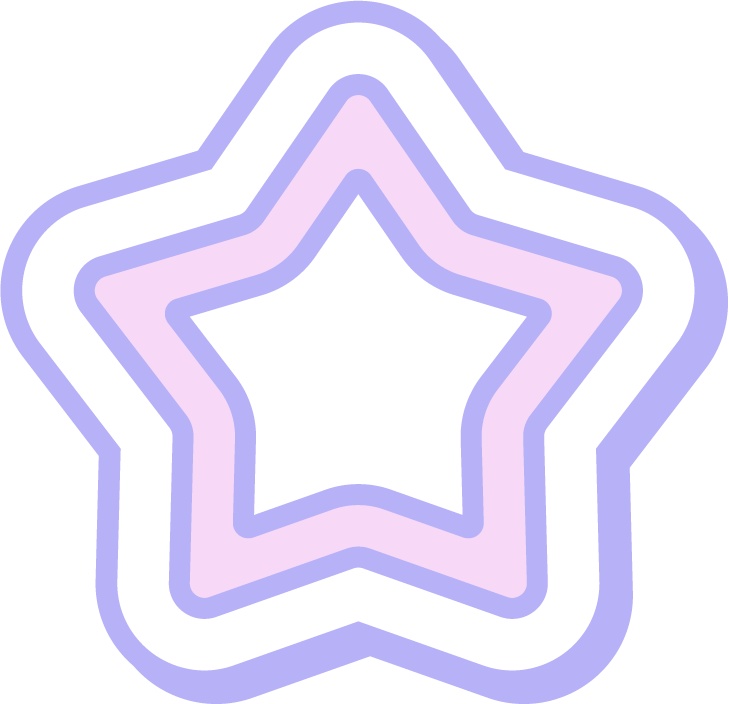 ゆめかわカラーのイラスト素材