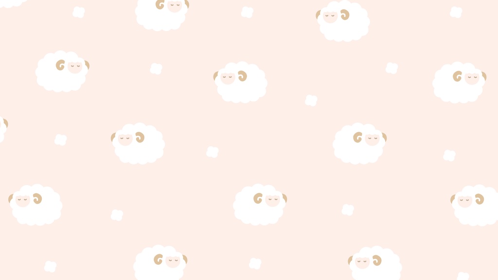ひつじのパターン背景素材