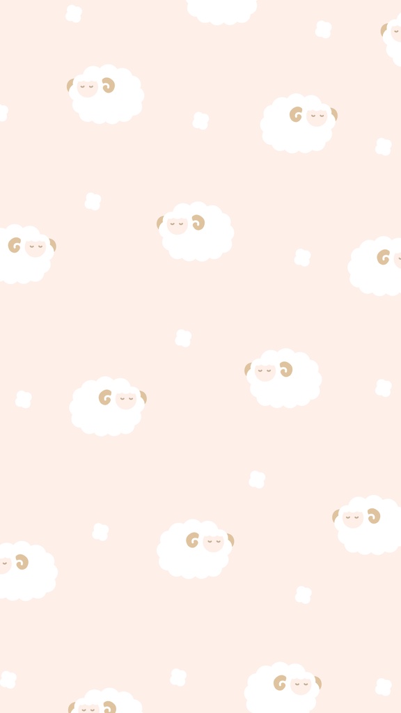 ひつじのパターン背景素材