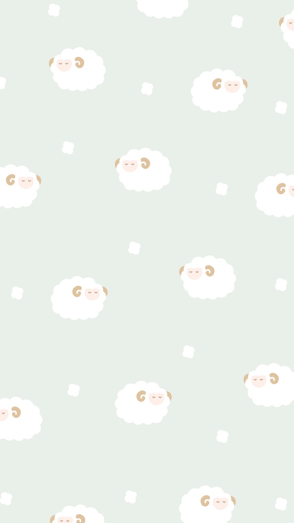 ひつじのパターン背景素材