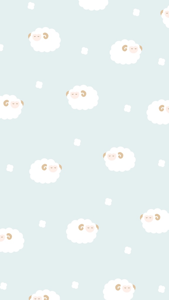 ひつじのパターン背景素材