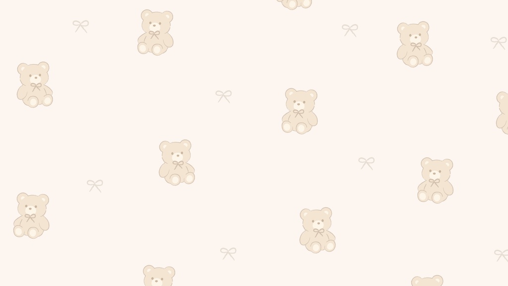 テディベアのパターン背景素材