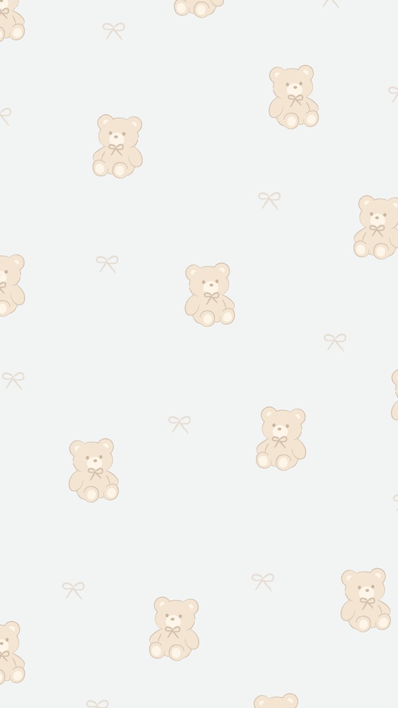 テディベアのパターン背景素材