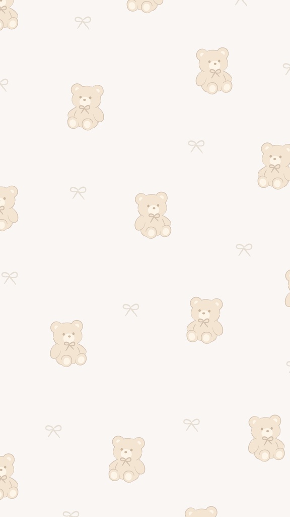 テディベアのパターン背景素材
