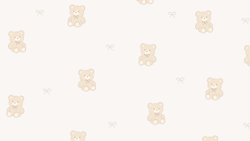 テディベアのパターン背景素材