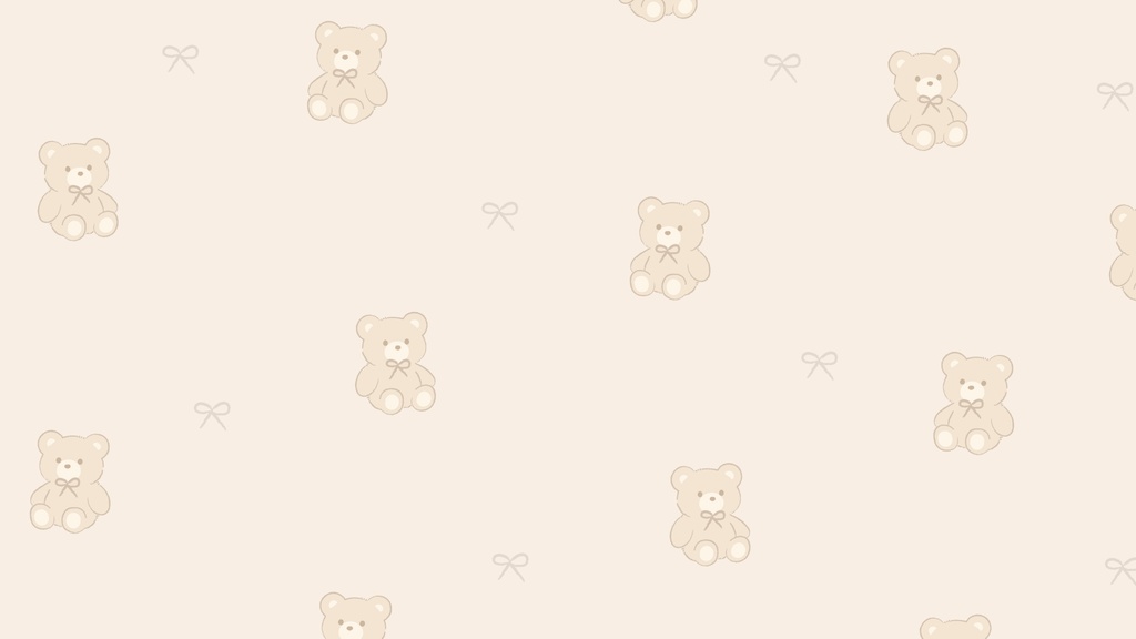 テディベアのパターン背景素材