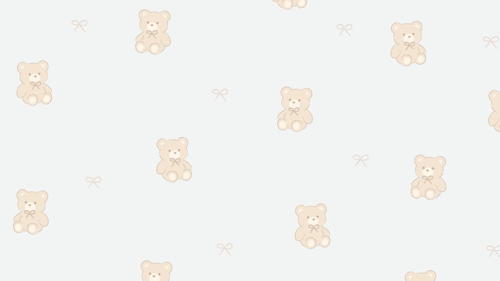 テディベアのパターン背景素材
