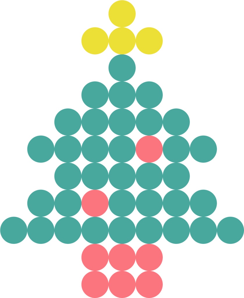 クリスマスのざっくりドット絵素材