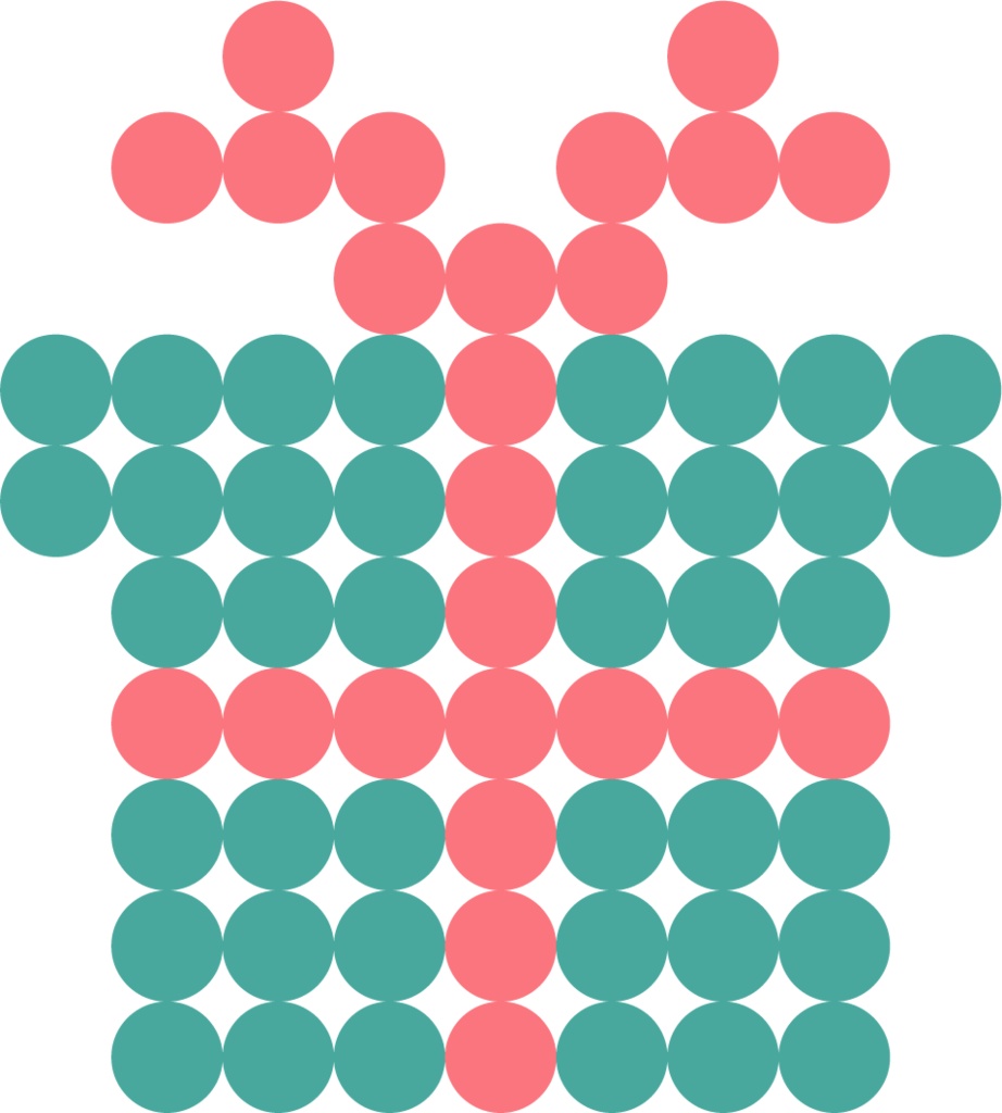 クリスマスのざっくりドット絵素材