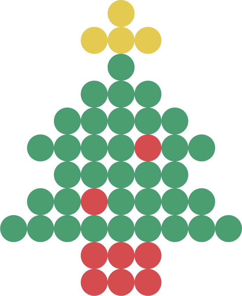 クリスマスのざっくりドット絵素材