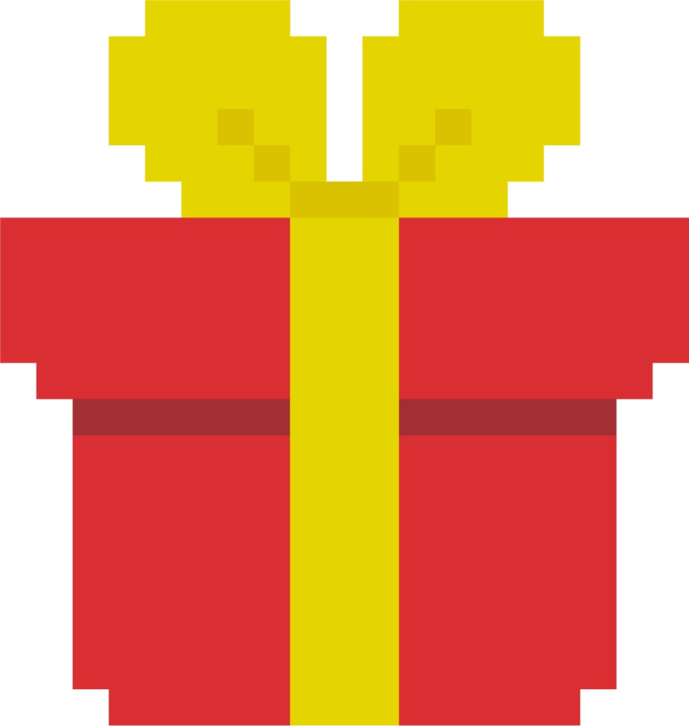 クリスマスのビビッドなドット絵