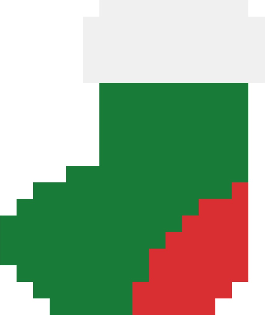 クリスマスのビビッドなドット絵