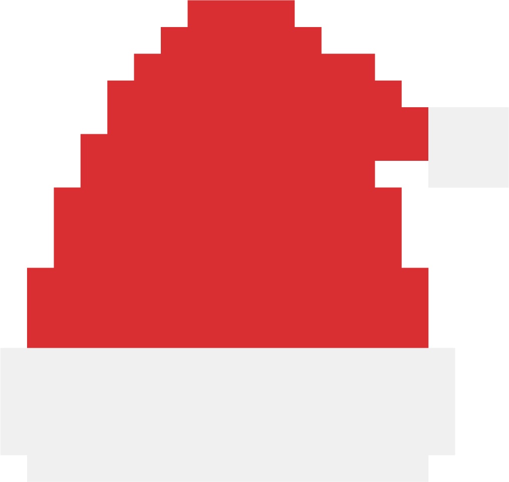 クリスマスのビビッドなドット絵