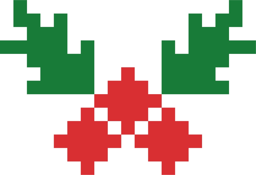 クリスマスのビビッドなドット絵