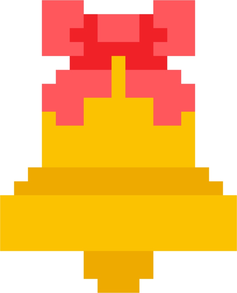 クリスマスのビビッドなドット絵