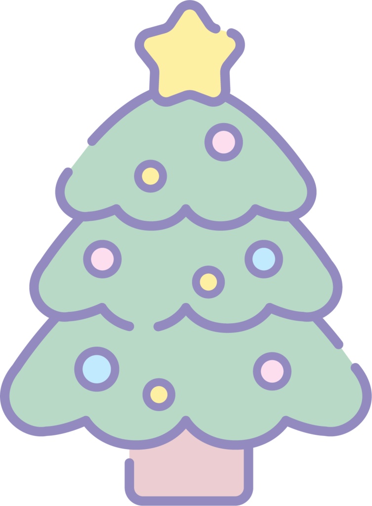 ゆめかわなクリスマスイラスト素材