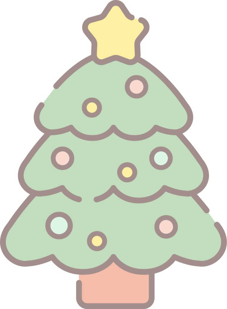 ゆめかわなクリスマスイラスト素材