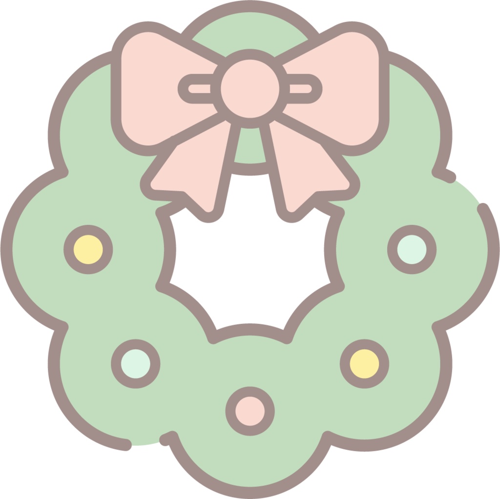 ゆめかわなクリスマスイラスト素材