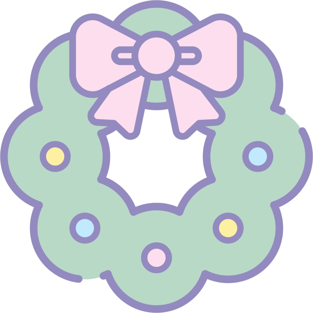 ゆめかわなクリスマスイラスト素材