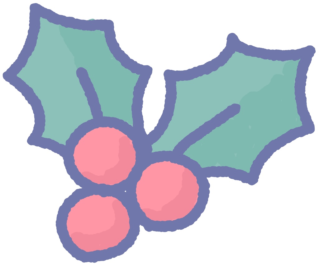 手書き風クリスマスイラスト素材