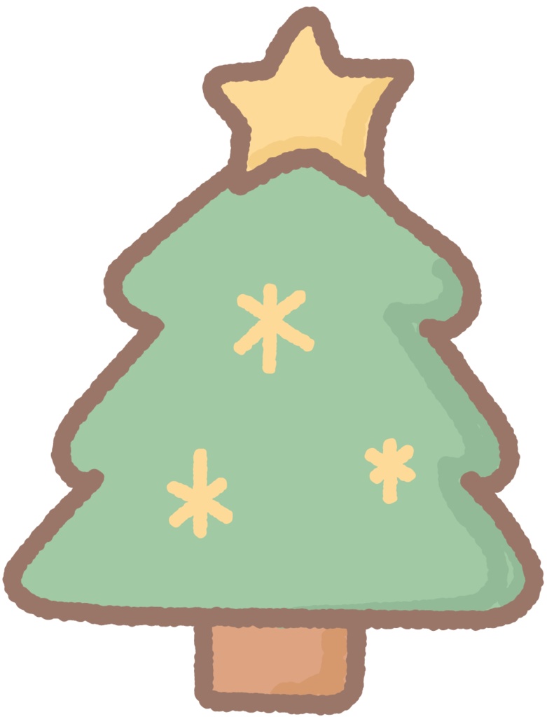 手書き風クリスマスイラスト素材