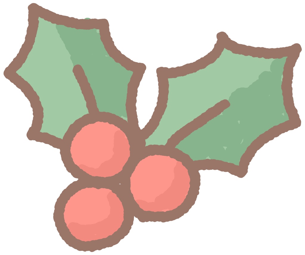 手書き風クリスマスイラスト素材
