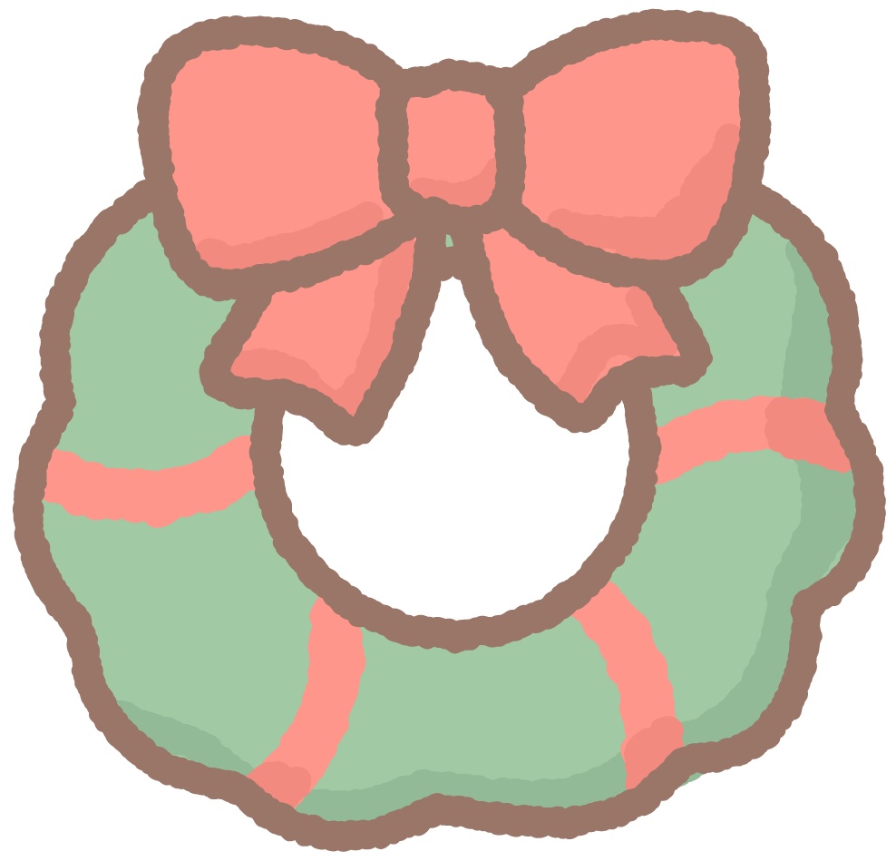 手書き風クリスマスイラスト素材