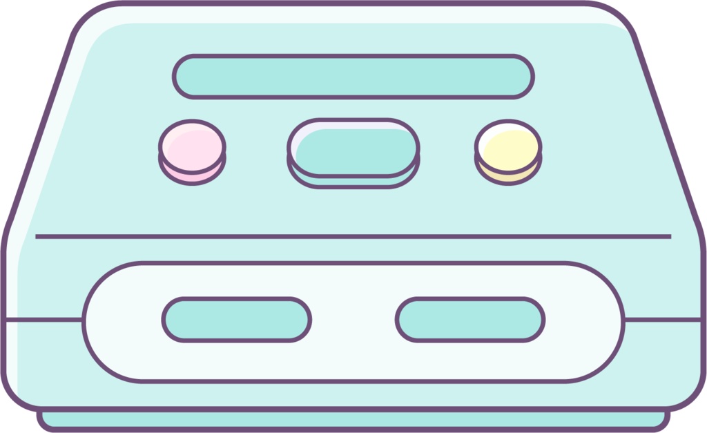 パステルなガジェットイラスト素材