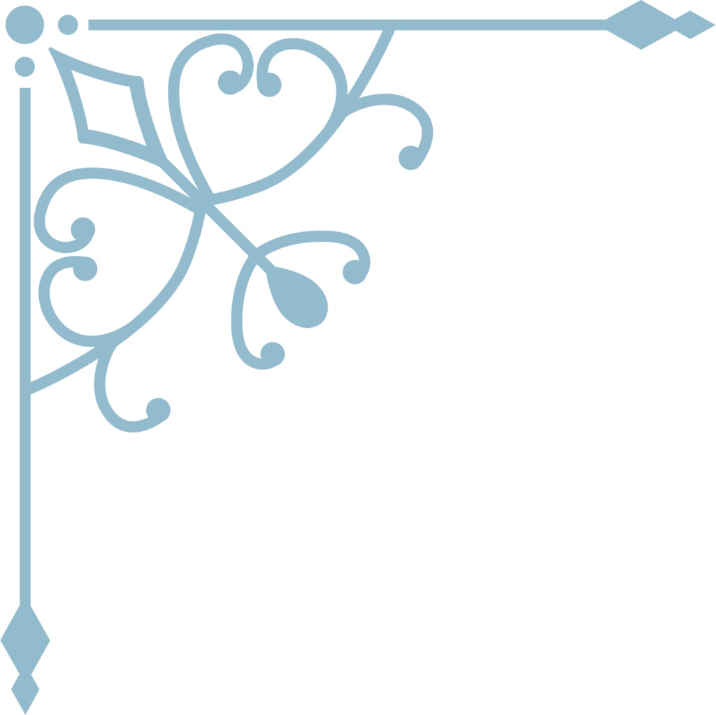 レトロガーリーな飾り罫素材