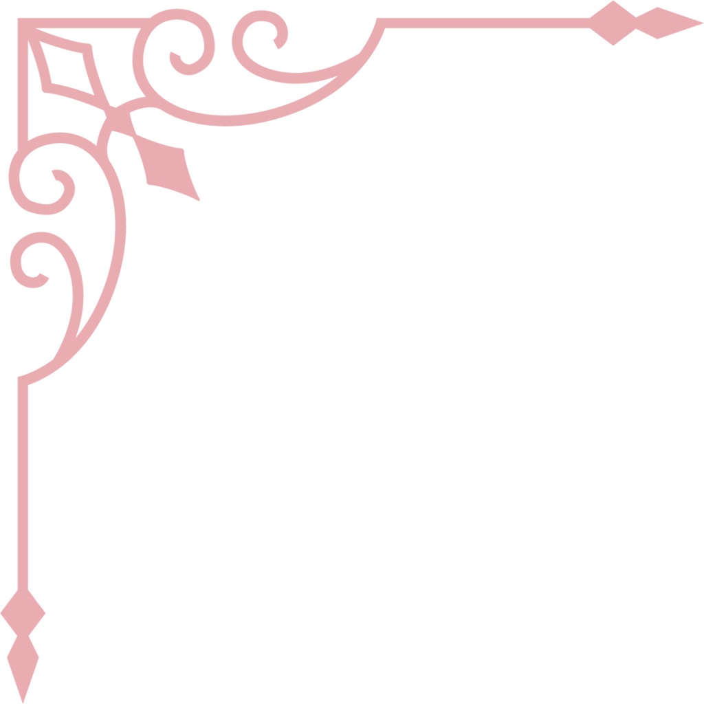 レトロガーリーな飾り罫素材