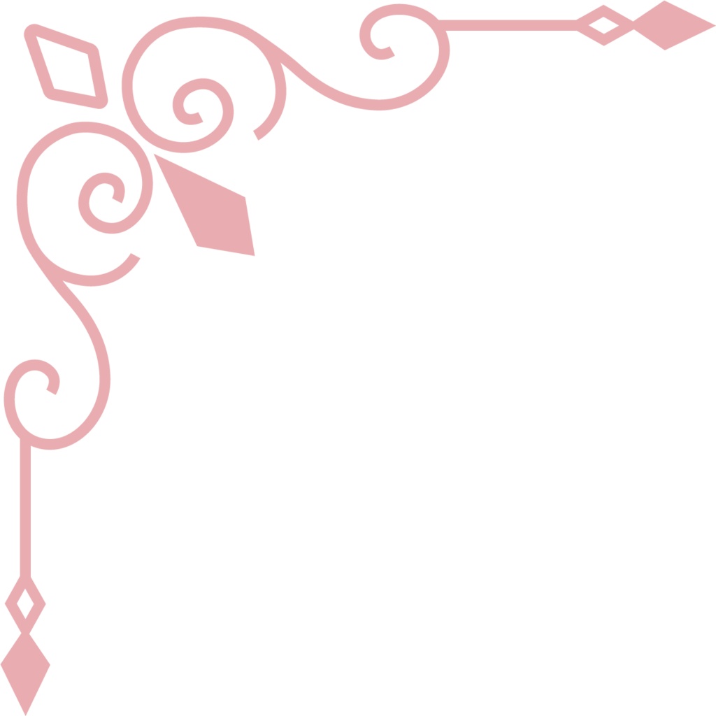 レトロガーリーな飾り罫素材