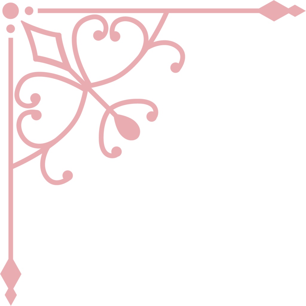 レトロガーリーな飾り罫素材