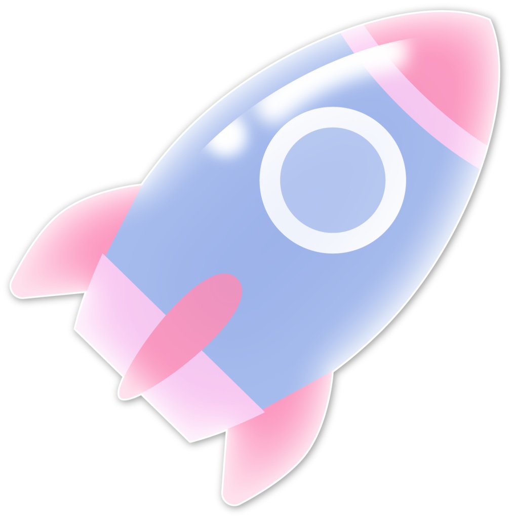 ぷっくりシール風の宇宙イラスト素材