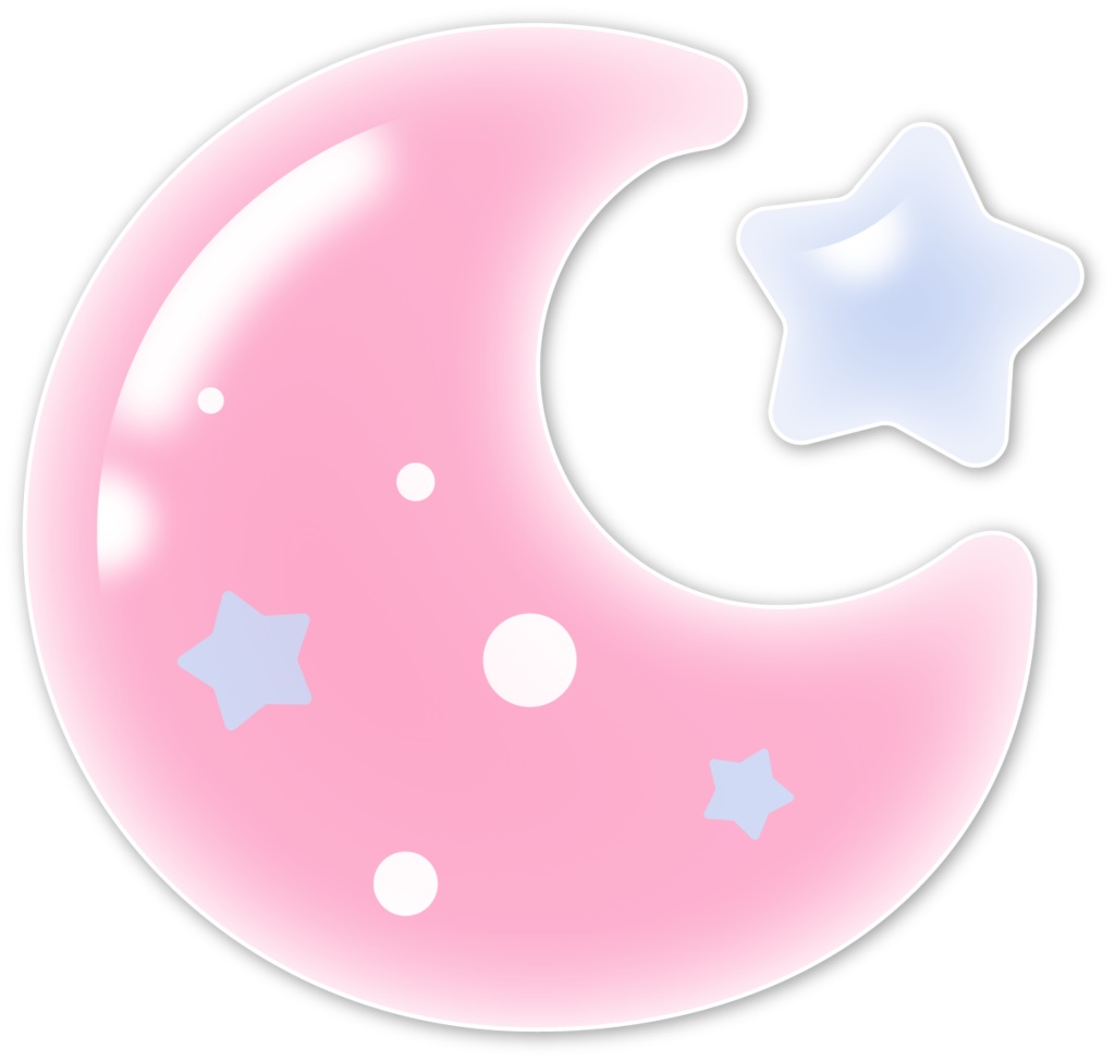 ぷっくりシール風の宇宙イラスト素材