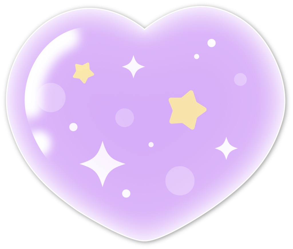 ぷっくりシール風の宇宙イラスト素材