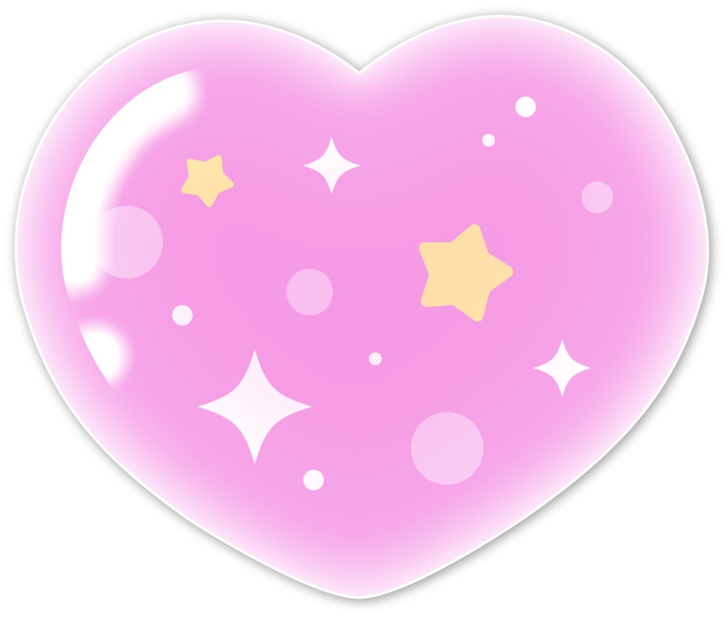 ぷっくりシール風の宇宙イラスト素材