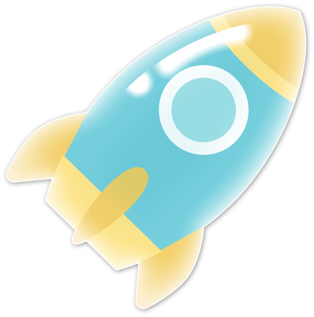 ぷっくりシール風の宇宙イラスト素材