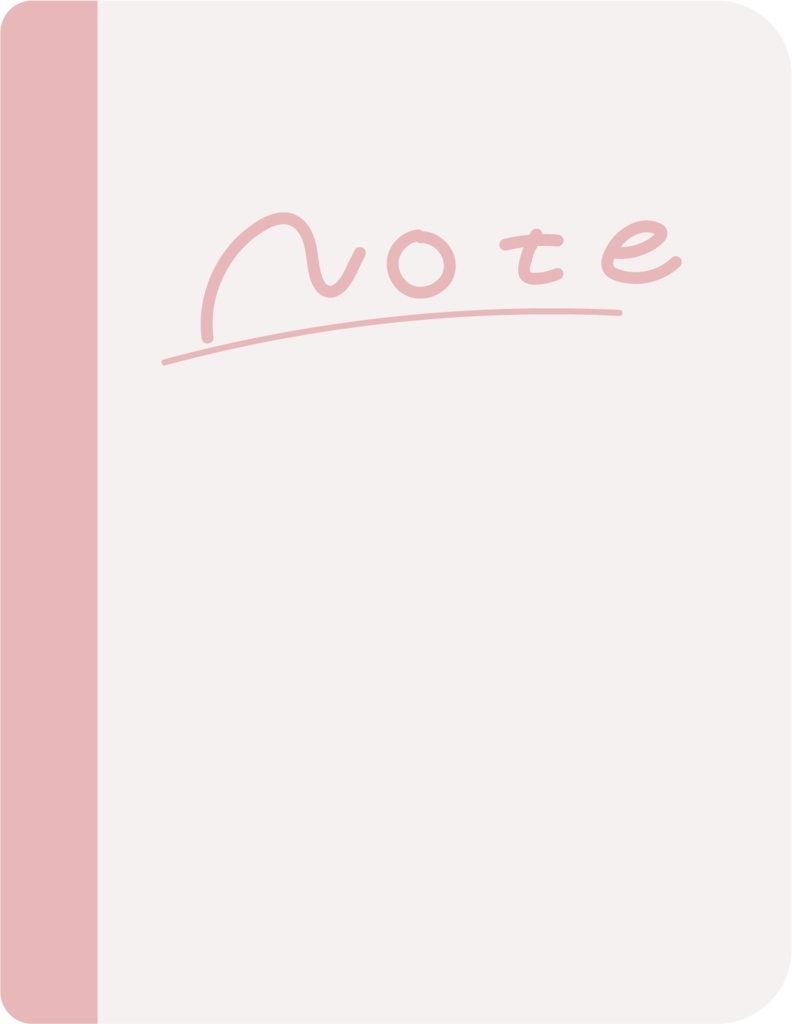 ガーリーな文房具イラスト素材