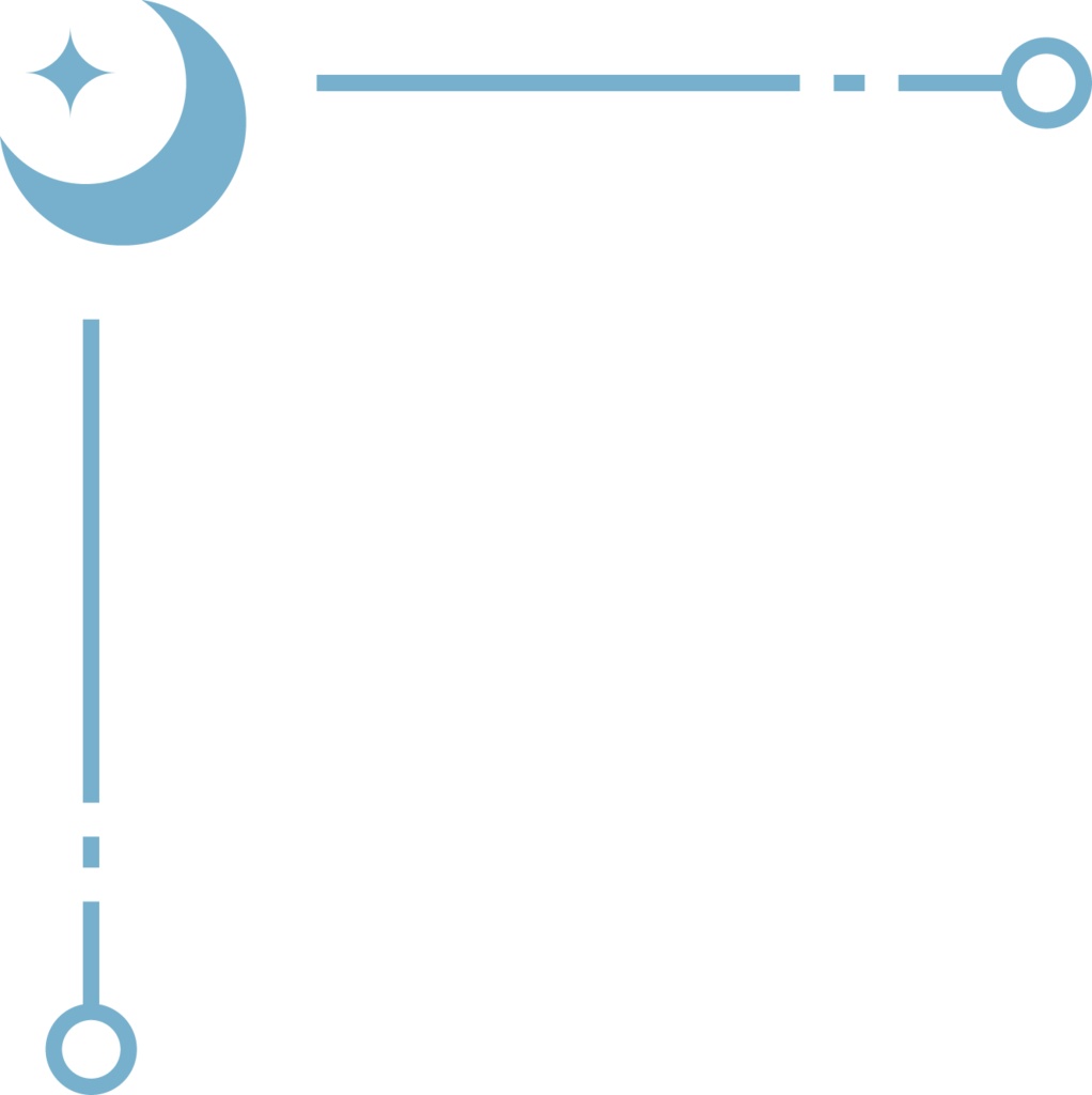 星モチーフの飾り罫素材