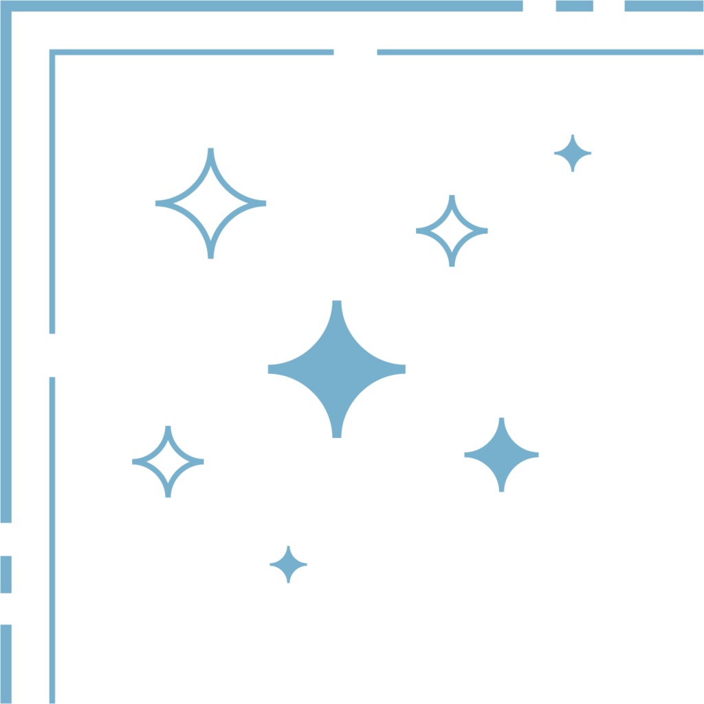 星モチーフの飾り罫素材