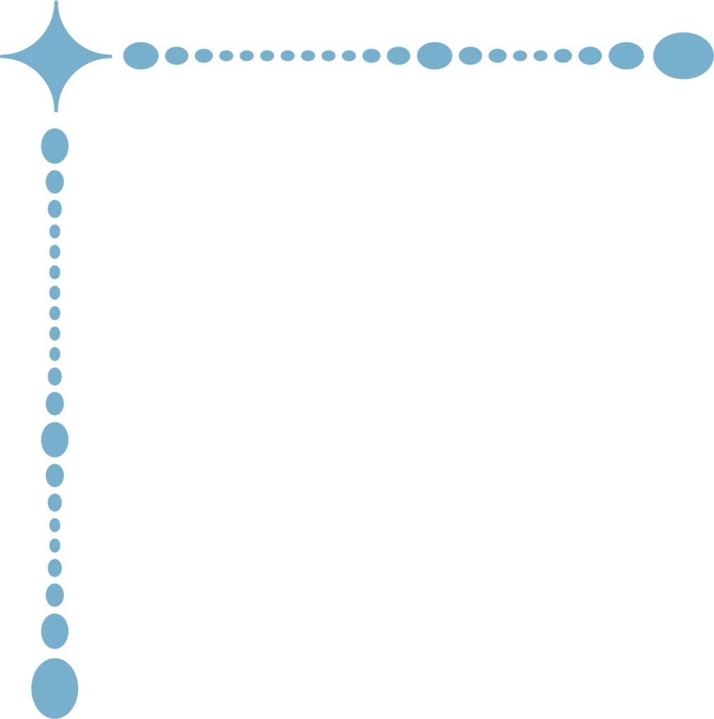 星モチーフの飾り罫素材