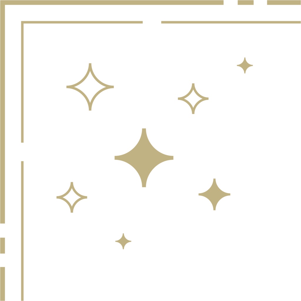 星モチーフの飾り罫素材