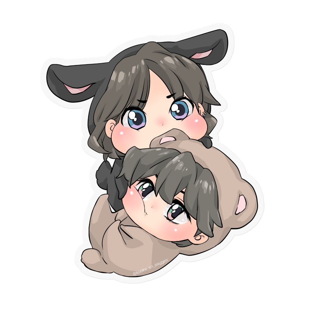 🐰🐻クリアステッカー