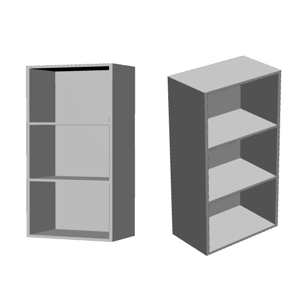 【 クリスタ 】 カラーボックス 3段 【 3D 】